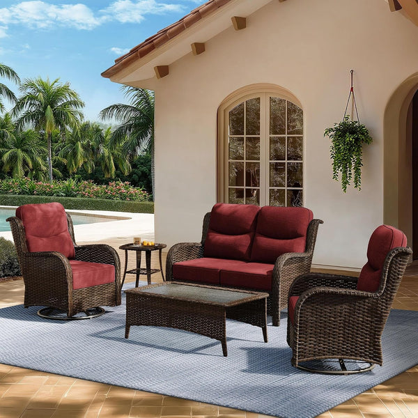 Luxury Outdoor Patio Furniture Set with 6-Inch Thick Cushions1