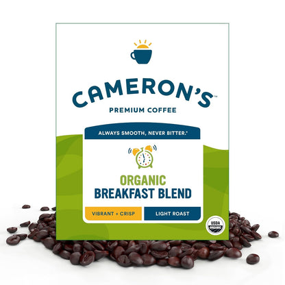 Roasted Whole Bean Coffee, Organic Breakfast Blend, 4 Pound1