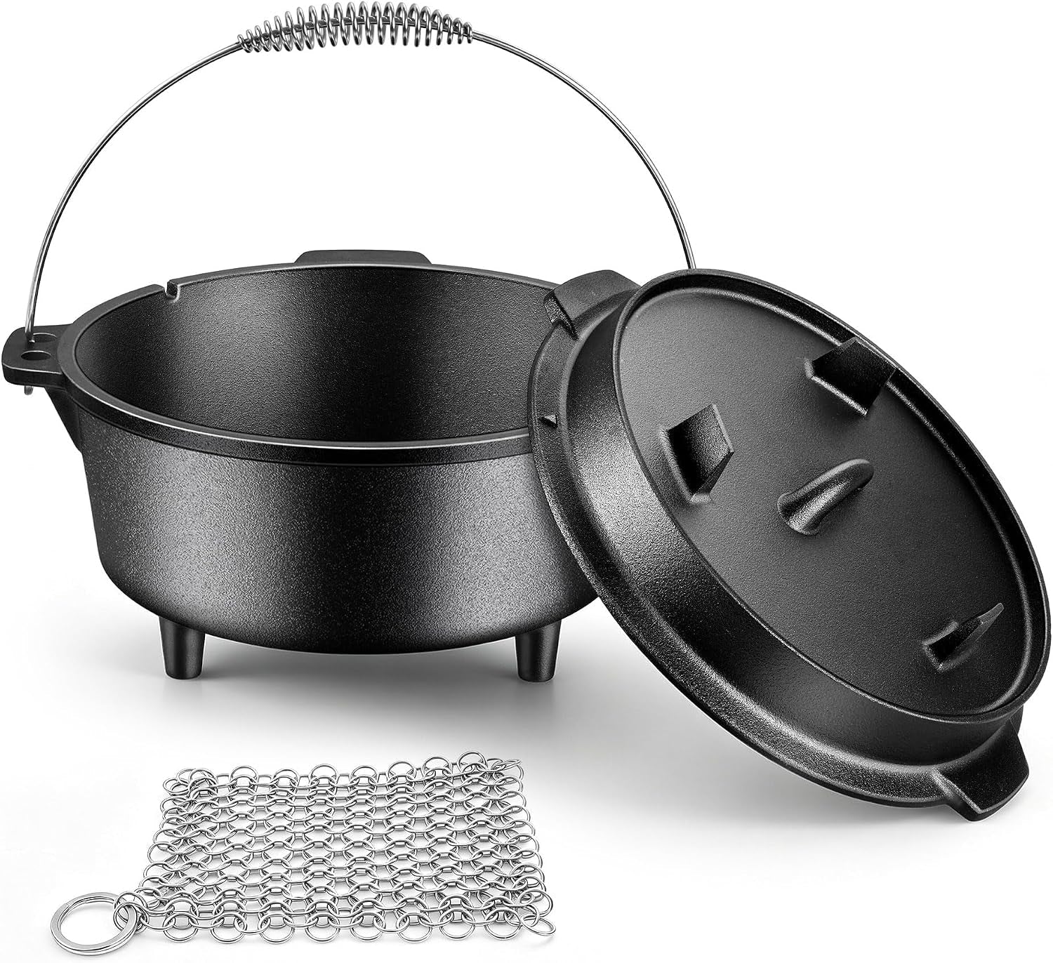 pre-seasoned-cast-iron-camp-dutch-oven-5qt-pot-2qt-skillet-lid-open-fire-camping-cookware-set-for-outdoor-campfire-cooking-stewing-chicken-baking-sourdough-bread-plus-cleaner-oven-safe