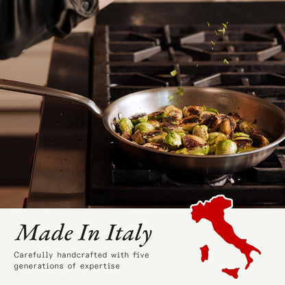 Made in Cookware - 12-Inch Stainless Steel Frying Pan with Lid - 5 Ply Stainless Clad - Professional Cookware - Crafted in Italy - Induction Compatible6