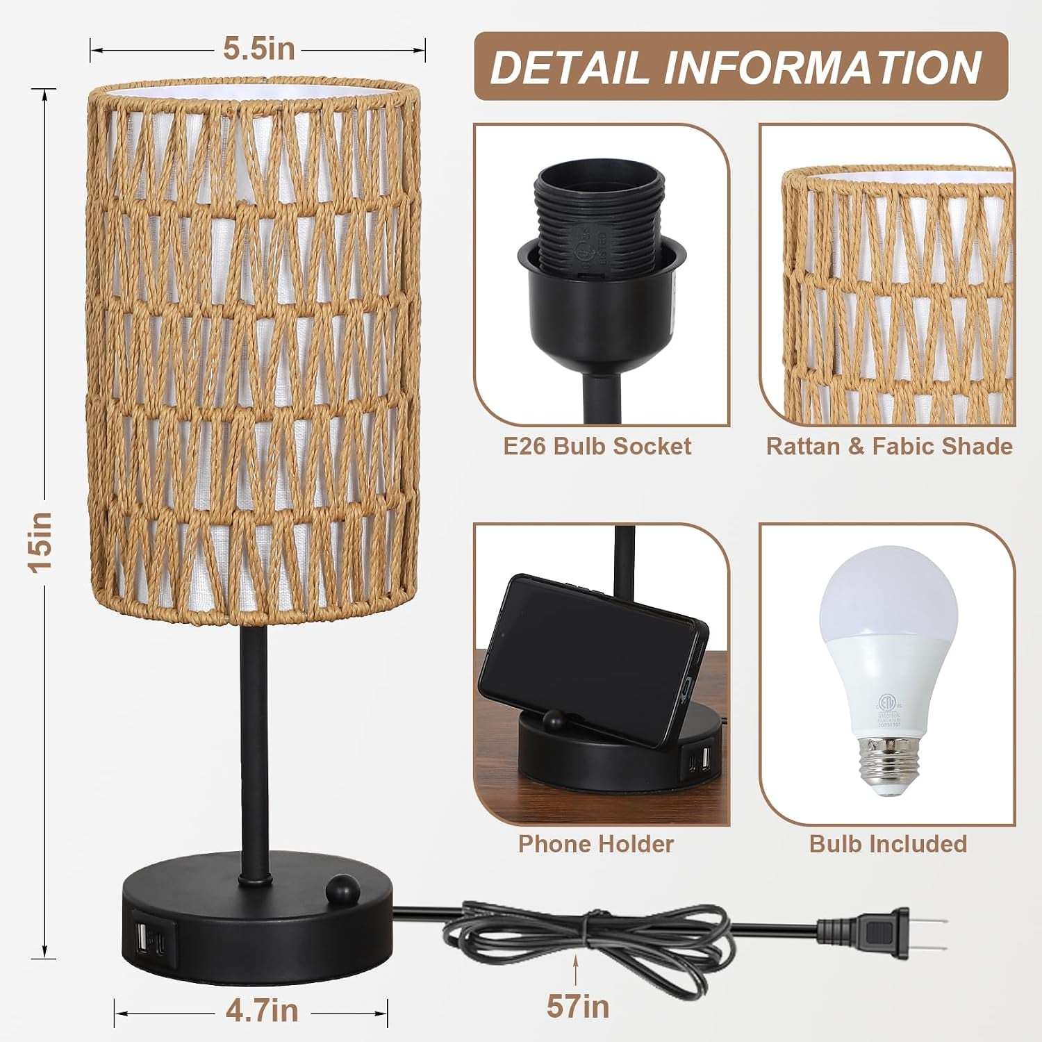 touch-table-lamp-for-bedroom-with-bulb-boho-small-desk-lamp-for-living-room-with-rattan-linen-shade-3-way-dimmable-bedside-table-lamp-for-nightstand-with-usb-charging-port-phone-stand-for-office