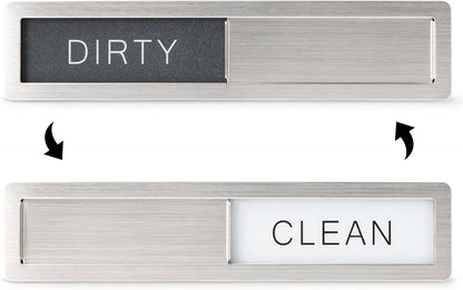 Kitchentour Dishwasher Magnet Clean Dirty Sign, Premium Stainless Steel Clean Dirty Magnet for Dishwasher Funny, Strong Magnet Non-Scratch Dishwasher Sign Kitchen Decor and Accessories1