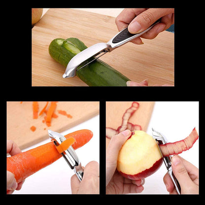 Vegetable, Apple Peelers for Kitchen, Fruit, Carrot, Veggie, Potatoes Peeler, Y-Shaped and I-Shaped Stainless Steel Peelers, with Ergonomic Non-Slip Handle & Sharp Blade, Good Sturdy (2PCS)4