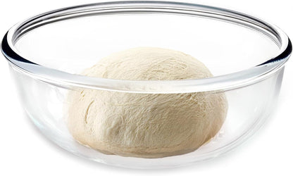 11.6In Wide 6.3Qt Extra Large Glass Bowl, Glass Salad Bowl Mixing Bowl for Sourdough Bread Dough Making Marinating Meat Glass Mixing Bowl for Kitchen Serving Baking Cooking1