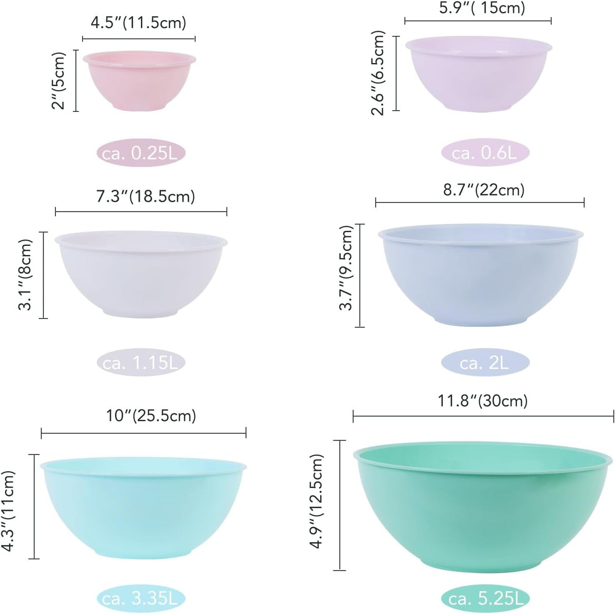 bpa-free-plastic-round-mixing-bowl-with-lids-12-pack-nesting-bowls-with-lids-set-microwave-and-dishwasher-safe-prep-serving-bowls-great-for-mixing-baking-serving-pinkish-green-12pcs