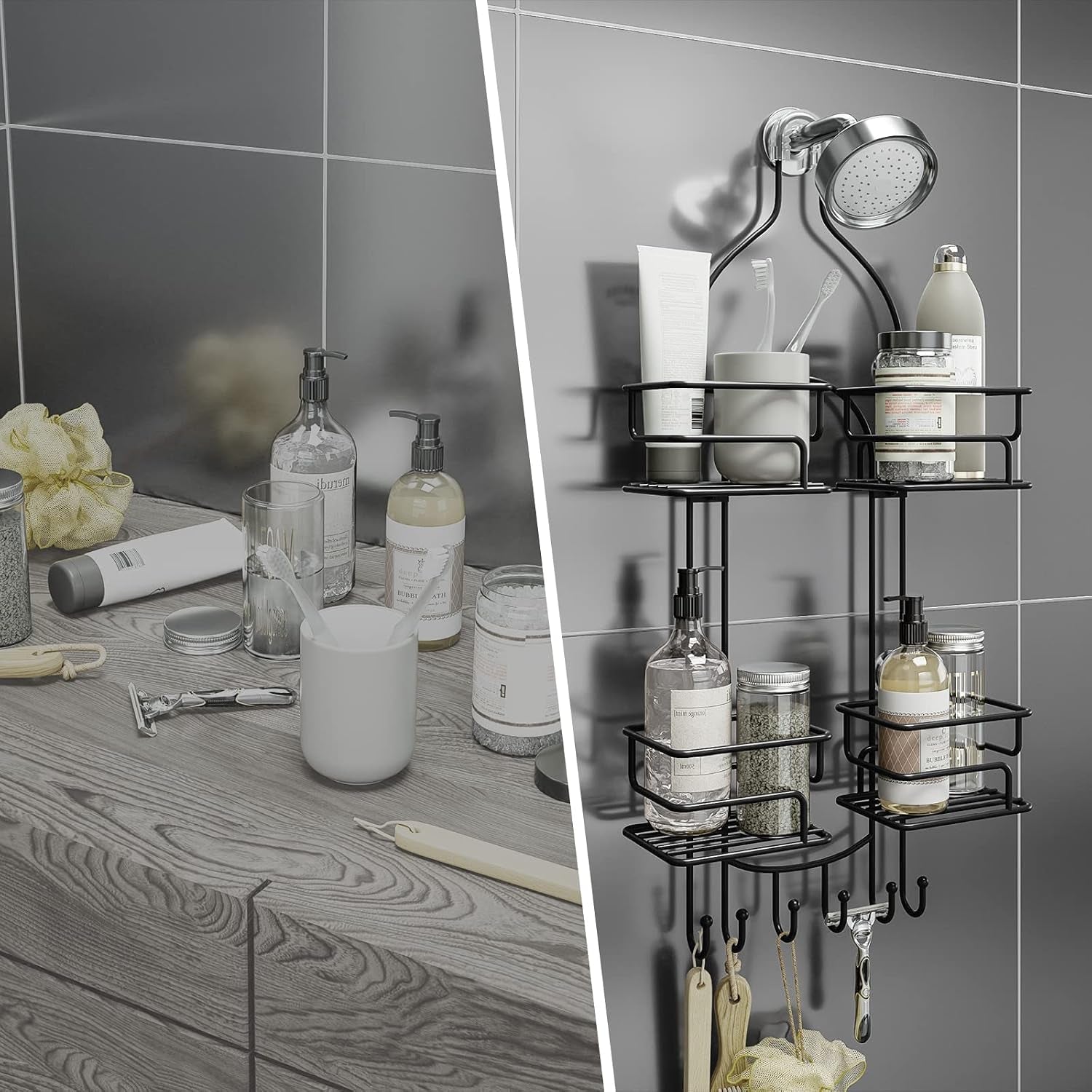 shower-caddy-hanging-shower-organizer-with-razor-hooks-black
