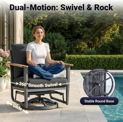 Aluminum Outdoor Patio Furniture Set with 5.1-Inch Cushions6