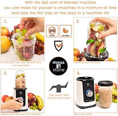 Personal Smoothie Blender, 17Oz Blend Cup & 10Oz Grind Cup | Single Serve Blender for Shakes & Protein, Compact Mini Design for Home, Office, Gym & Travel3