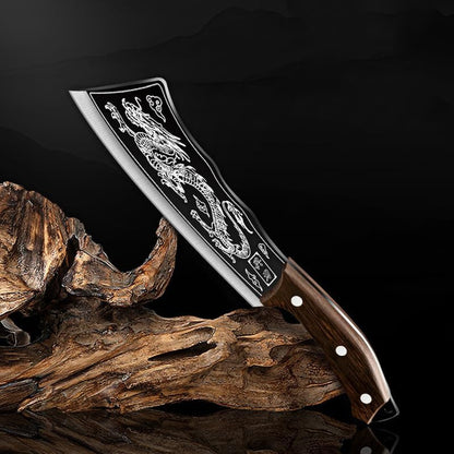 Meat Cleaver, 7.9 Inch Forged Butcher Knives Kitchen Chopping Chef Slicing Professional Handmade Meat Cleaver Cutter for Household(Chopping Knife)7