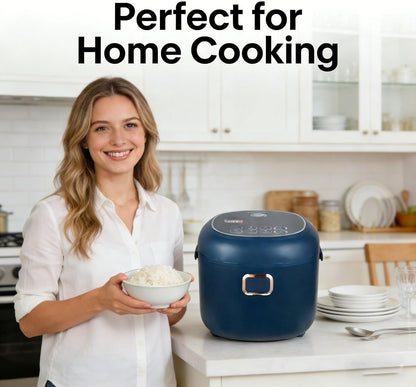 12V/24V/110V Rice Cooker Mini 2L Portable Multicooker 24H Keep Warm Small with Steam Tray Picnic Camping Travel for Car/Truck/Home (Blue)9
