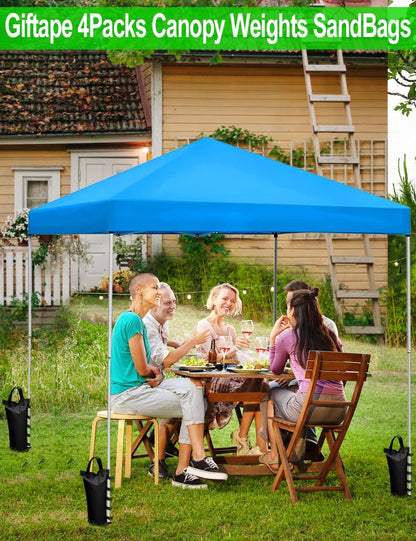120LBS Extra Large Heavy Duty Canopy Weights Sand Bags for Ez Pop up Canopy Tent Gazebo Outdoor Instant Sun Shelter Patio Umbrella, Upgraded 5 Full-Sized Magic Stick and 2 Nylon Handles, 4Pack2