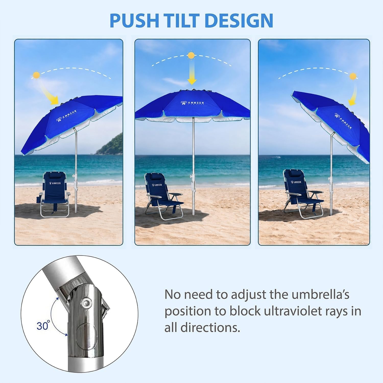 6-5ft-twice-folded-portable-beach-umbrella-with-sand-anchor-windproof-push-button-tilt-and-air-vent-upf-50-protection-fits-in-a-large-suitcase-for-patio-garden-beach-pool-backyard-blue