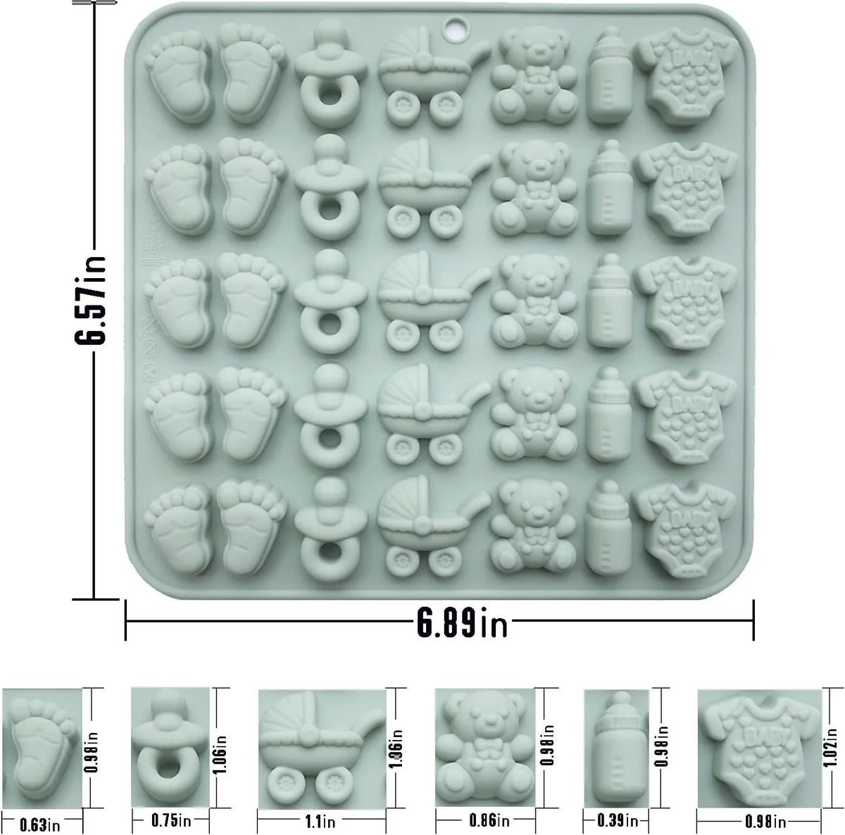 baby-shower-silicone-mold-with-onesie-pacifier-bottle-baby-footprint-bear-carriage-mold-for-chocolate-cake-candy-gummy-cupcake-decoration-party-cupcake-topper