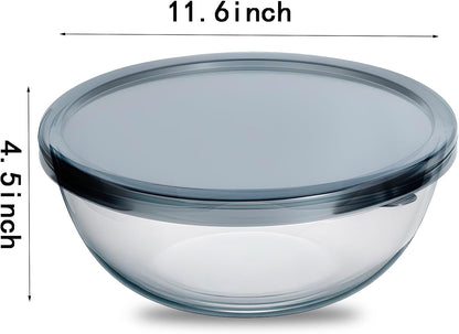 6.3 Quart Large Glass Mixing Bowl with Lid,Large Glass Bowl for Sourdough Bread Making,Kitchen Salad Bread Storage2