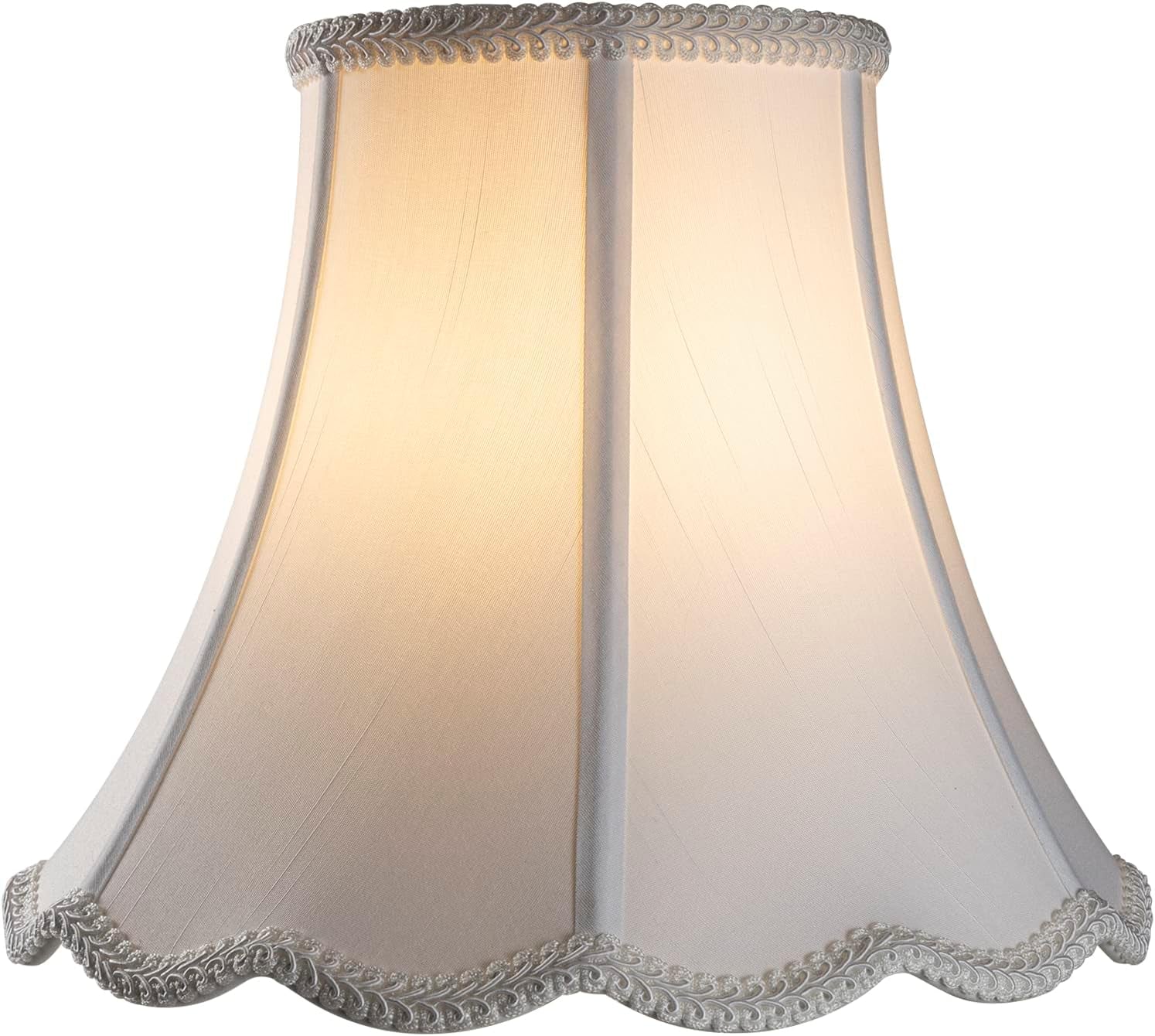 white-bell-lampshade-5x10x8-solid-lamp-shade-pack-1-harp-set-included-scalloped-lampshade-double-layers-polyester-fabric-softback-no-assembling-for-item-itself-is-required
