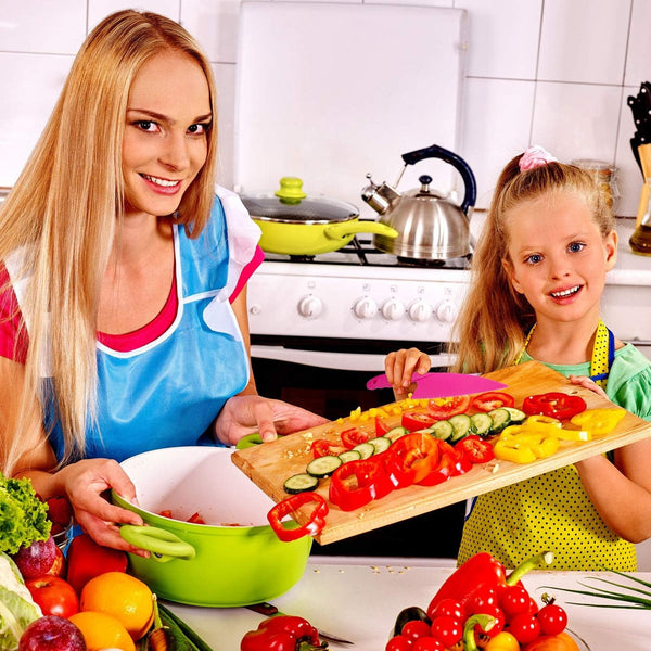 8 Pcs Kid Cooking Kitchen Knife Set, Plastic Serrated Edges Children'S Safe Chef Nylon Knives for Cutting Fruit Bread Cake Salad Lettuce Kids Cooking Supply(Multi Colors Square Knife)2