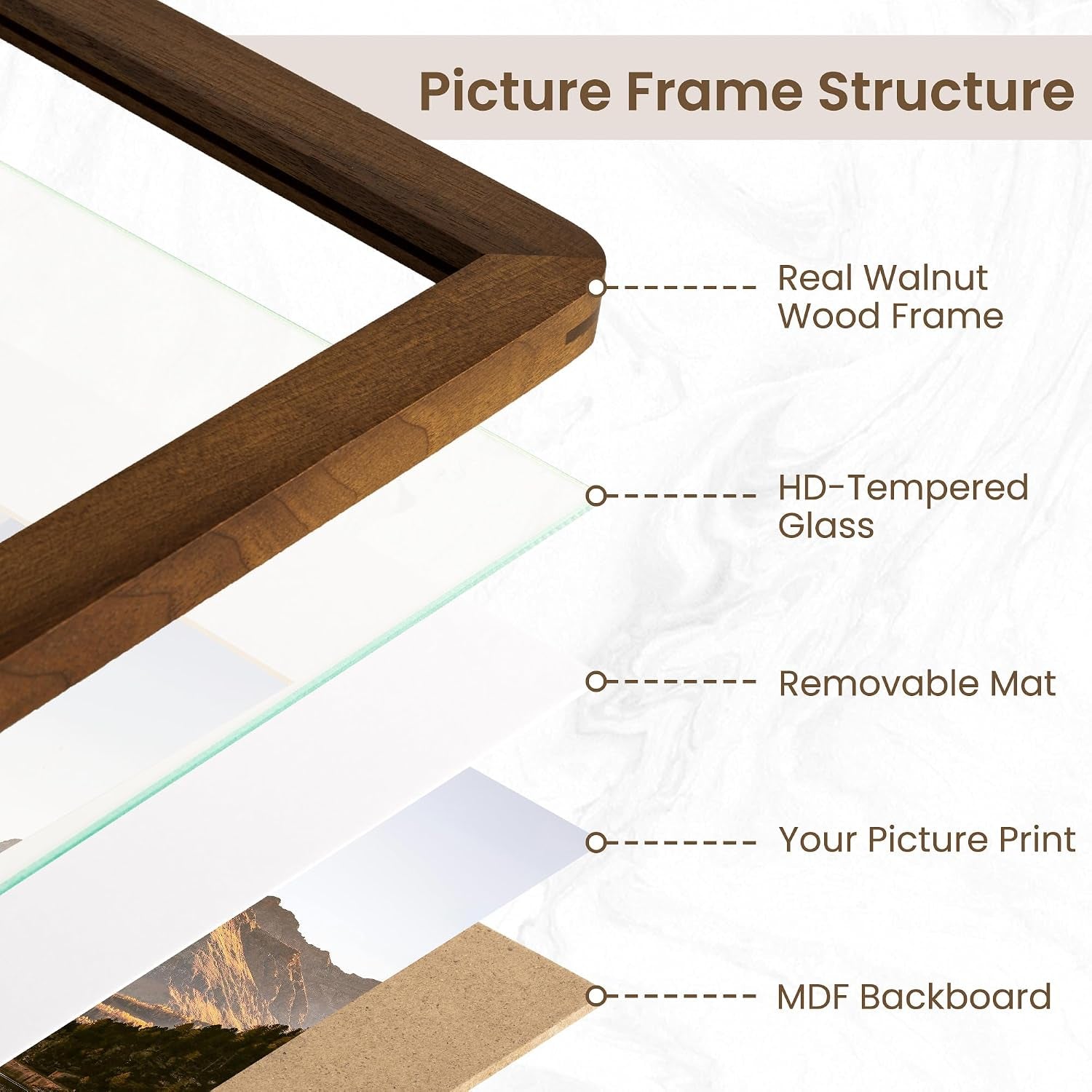 6x8-picture-frame-solid-walnut-wood-with-mortise-and-tenon-joinery-handcrafted-photo-frame-with-mat-for-5x7-high-definition-tempered-glass-wall-or-tabletop-display