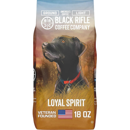 Black Rifle Coffee Light Roast Ground Coffee Loyal Spirit 18 Oz | Veteran Founded, 100% Arabica, Citrus, Caramel & Berry, Ground Coffee Light Roast1