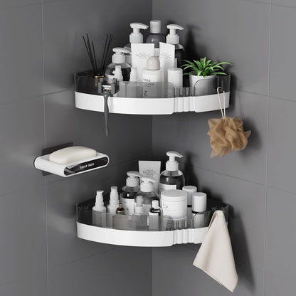 2-Pack Corner Shower Caddy, Adhesive Shower Shelves with Soap Holder1