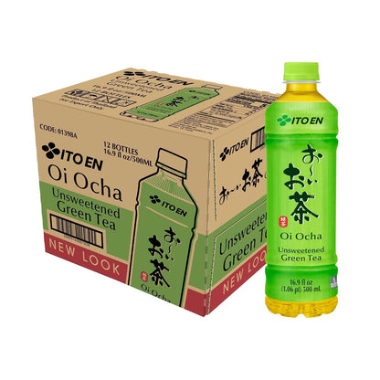 Tea Oi Ocha Green Tea, Unsweetened, 16.9 Ounce (Pack of 12)1