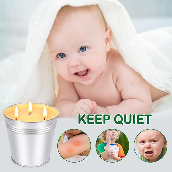 Citronella Candles Outdoor - Large 34Oz Citronella Candle for Patio up to 200 Hours Burning, 3-Wick Summer Outdoor Candles Bulk for Home,2Pcs Soy Wax Candle for Garden Camping Party Yard Balcony5