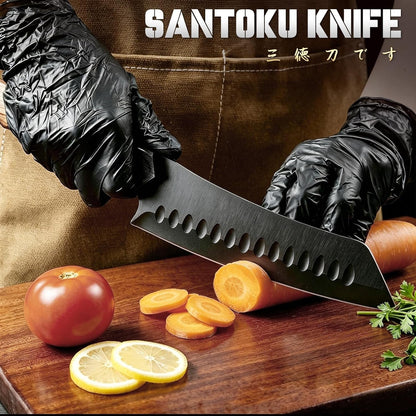 Santoku Knife 7 Inch - Japanese Chef Knife for Fish - Bunka Knives4