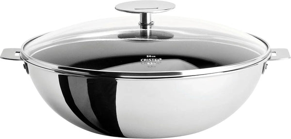WOKT20QEKP Non-Stick Wok with Domed Glass Lid, Silver, 1.5 Quart1