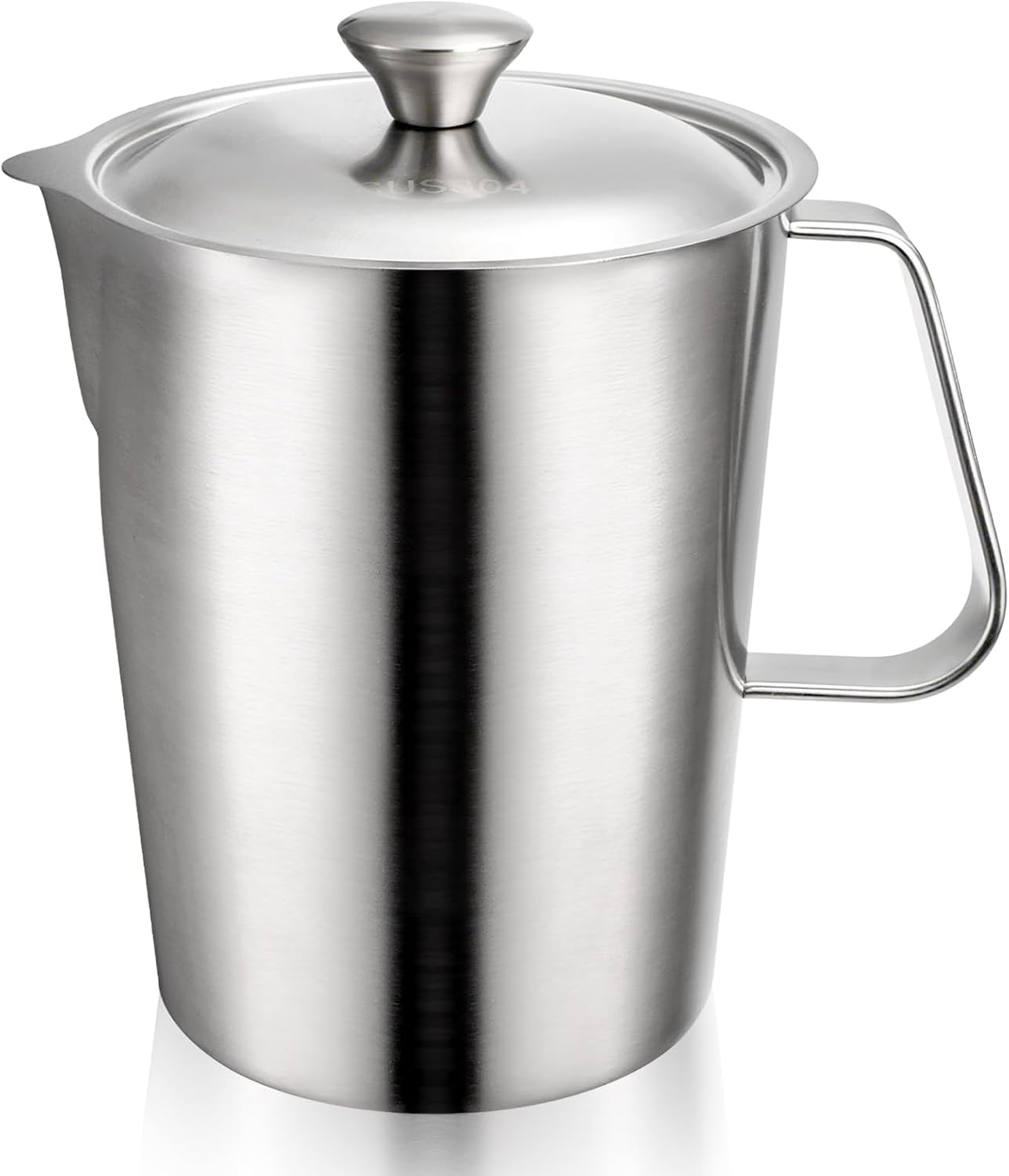 stainless-steel-pitcher-with-lid-79oz-2-3l-304-metal-measuring-cup-with-marking-handle-large-mouth-graduated-beakers-milk-frothing-jug-water-pitcher-for-coffee-latte-art-machine-iced-hot-tea