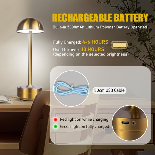 Cordless Table Lamp Rechargeable 5000Mah Battery LED Outdoor Lights4