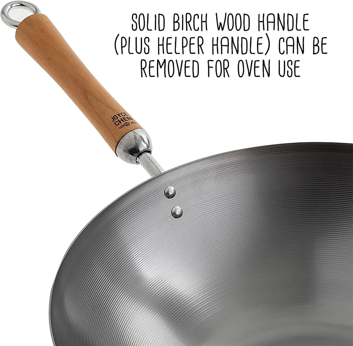 joyce-chen-classic-series-14-inch-uncoated-carbon-steel-wok-set-with-lid-and-birch-handles-4-pieces