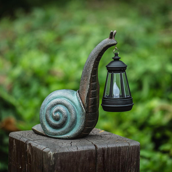 Solar Garden Snail Statue,Lawn Decor Statue for Patio, Balcony, Yard Ornament - Mothers Day Gifts for Mom Grandma Women5