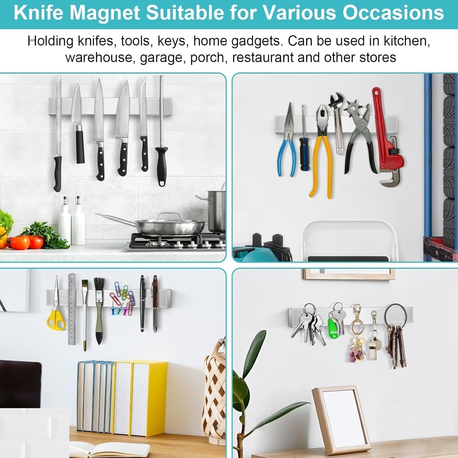 magnetic-knife-holder-for-wall-knife-magnetic-strip-magnetic-knife-holder-for-refrigerator-mount-knife-rack-kitchen-utensil-holder-metal-tool-holder-knife-block-kitchen-organizer-accessories-9-7-inch