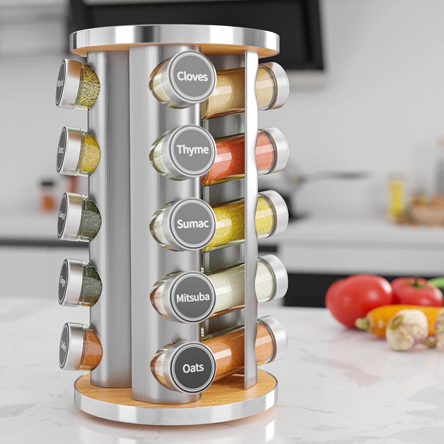revolving-spice-rack-set-with-20-spice-jars-kitchen-spice-tower-organizer-for-countertop-or-cabinet-carousel-storage-includes-386-spice-labels-desktop-rotating-seasoning-organizer