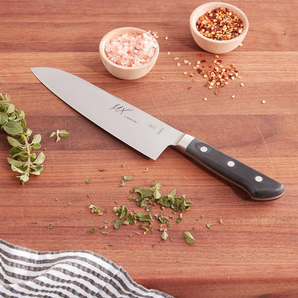 MX3 Premium San Mai VG-10 Steel Core Blade Santoku Knife, 185Mm 7 Inch,Black7