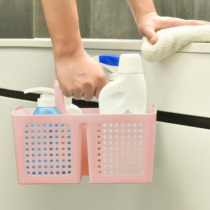 Portable Shower Caddy Basket with 3 Compartments and Handle, Pink4