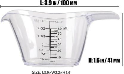 2 Oz Measuring Cup, 1/4 Cup Acrylic Measuring Cups, Clear4