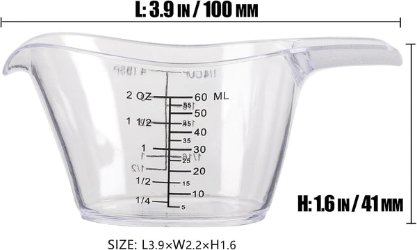 2 Oz Measuring Cup, 1/4 Cup Acrylic Measuring Cups, Clear4