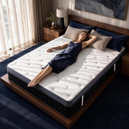 Queen Mattress 12 Inch, Medium Firm Hybrid with Pocket Coils & Cooling Gel1