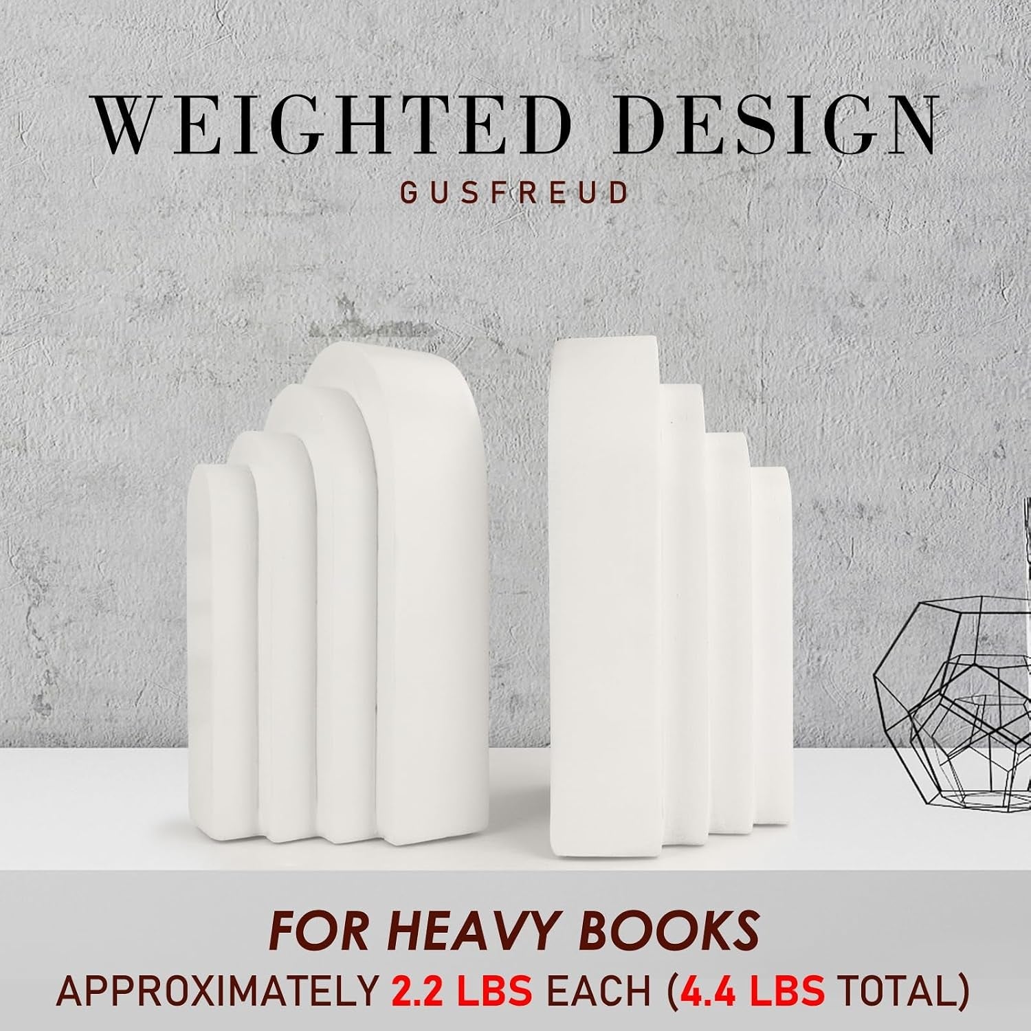 book-ends-for-heavy-books-resin-decorative-bookends-heavy-duty-book-end-for-shelves-book-stopper-for-shelves-modern-home-decor-aesthetic-book-ends-layered-arch-design-set-of-2cream-white