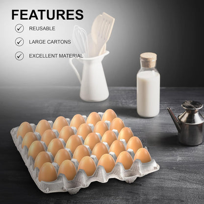 Biodegradable Pulp Fiber Egg Flats - 15 Pieces for Storing up to 30 Large or Small Eggs/Egg Crates That Make a Great Home for Roach Colony by5