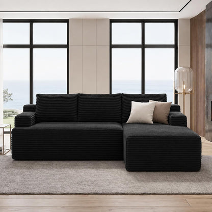 Boneless Couches for Living Room Sectional Cloud Couch Deep Seat Chaise3