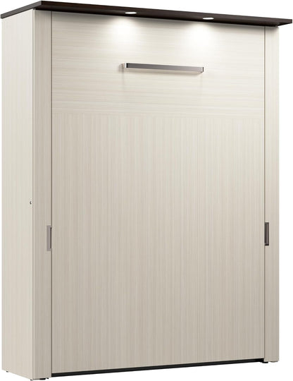 Queen Murphy Bed, White Chocolate, Lumina, 68W1