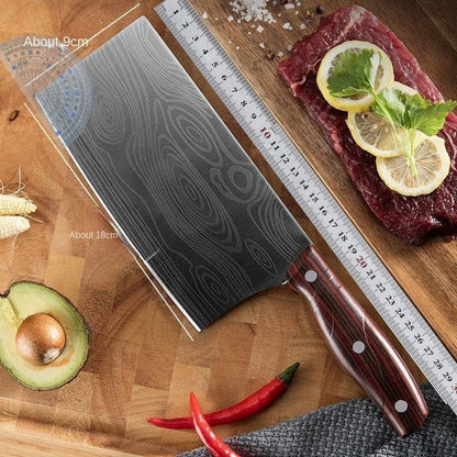 Meat Cleaver, 7 Inch Stainless Steel Chopping Knife Kitchen Chopping Dual-Purpose Knife Household Meat Slicing Knives Ultra-Sharp Blade2