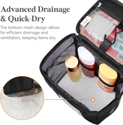 Mesh Shower Caddy, Hanging Bathroom Organizer with PVC Phone Bag5