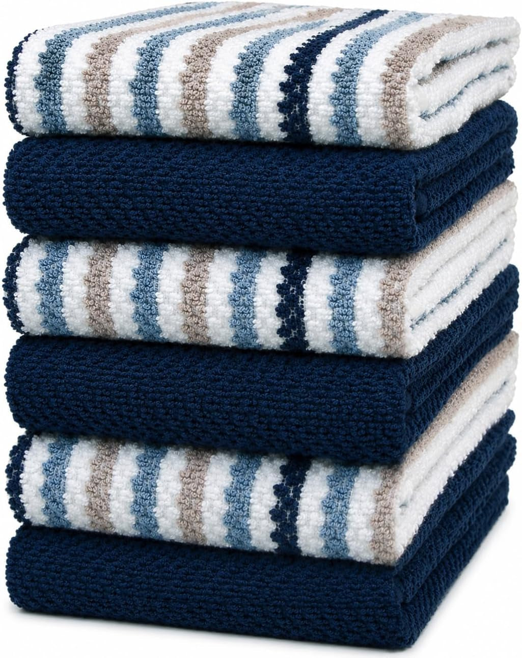 bumble-kitchen-towels-6-pack-100-cotton-16x26-blue-wide-stripe-430-gsm-soft-kitchen-hand-towels-with-hanging-loop-highly-absorbent-durable-for-washing-and-drying-dishes