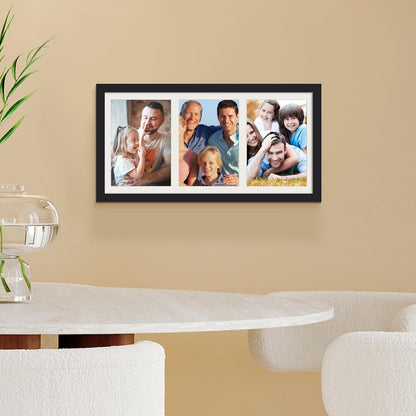 8X16 Collage Frames, 3 Picture Frame 5X7, Black, 1 Pack6