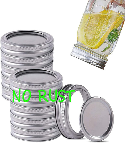 Wide Mouth Canning Lids and Rings for Ball or Kerr,Mason Jar Large Lids and Bands Set of 121