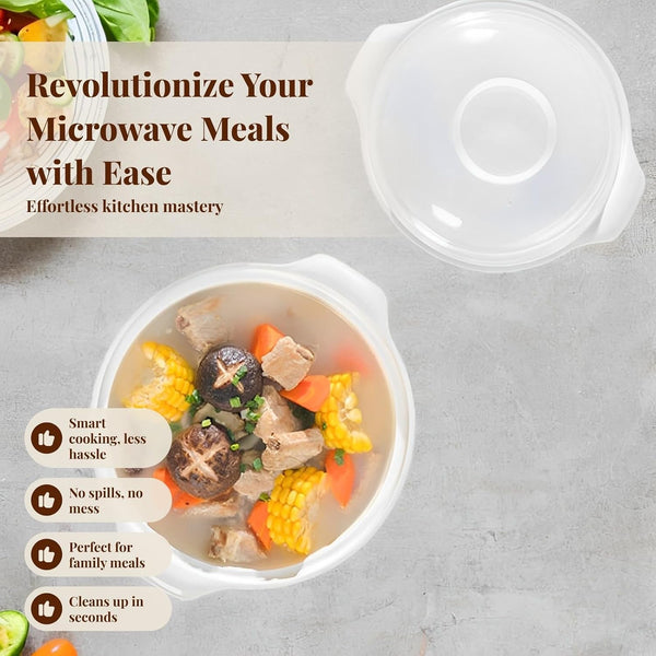 Microwave Rice Cooker, Microwave Steamer for Rice, Vegetables, Rice Cooking Steaming Pot for Quinoa, Potato Oatmeal Home Kitchen3