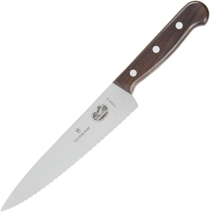 Victorinox 7-1/2-Inch Wavy Edge Chef'S Knife/Carver, Rosewood Handle1