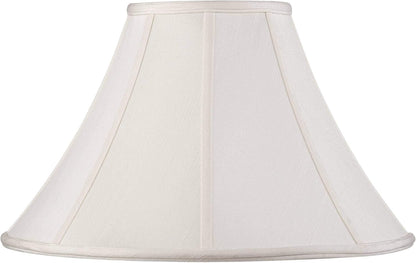 Griffin Extra Large Off-White Shantung Lamp Shade 7X18X10.5 (Spider) | 7" Top X 18" Bottom X 10.5" High X 12" Slant Replacement for Table + Floor Lamps Harp + Finial1